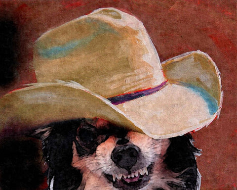 What Chawawa Lookin At White Modern Wood Framed Art Print with Double Matting by Murray Henderson Fine Art