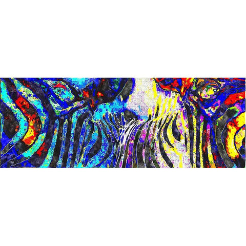 Zzbra White Modern Wood Framed Art Print by Murray Henderson Fine Art