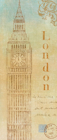 Travel Monuments III Black Modern Wood Framed Art Print by Zaccheo, John