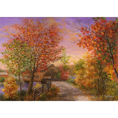 Autumn’s Color Of Fashion Gold Ornate Wood Framed Art Print with Double Matting by Boehme, Nicky