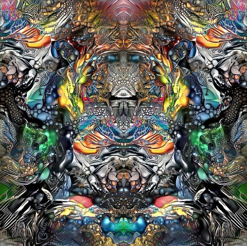 Huitzilopochtli White Modern Wood Framed Art Print with Double Matting by Gavidia, Pedro