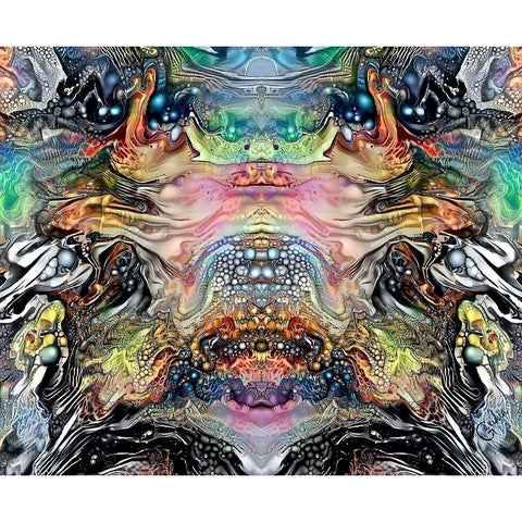 The Minotaurs Lament Black Modern Wood Framed Art Print with Double Matting by Gavidia, Pedro