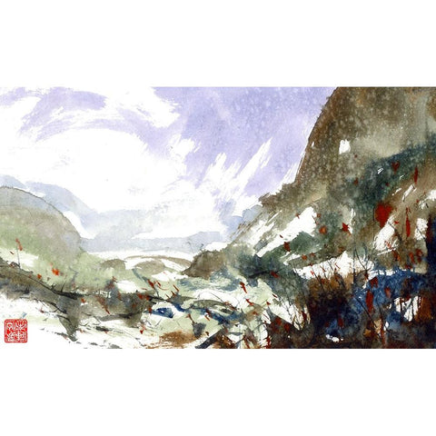 Superior Valley White Modern Wood Framed Art Print by Randy Noble Fine Art