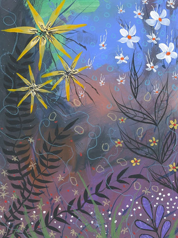 Power Garden White Modern Wood Framed Art Print with Double Matting by Randy Noble Fine Art