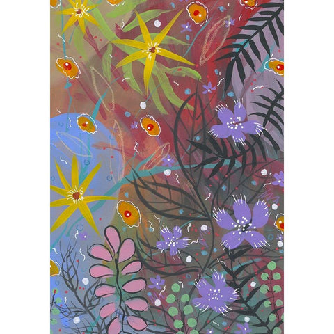 Erratic Beauty Gold Ornate Wood Framed Art Print with Double Matting by Randy Noble Fine Art