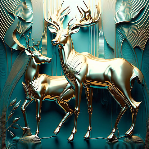 Metallic Majesty 12 Black Modern Wood Framed Art Print by Heere, Ray