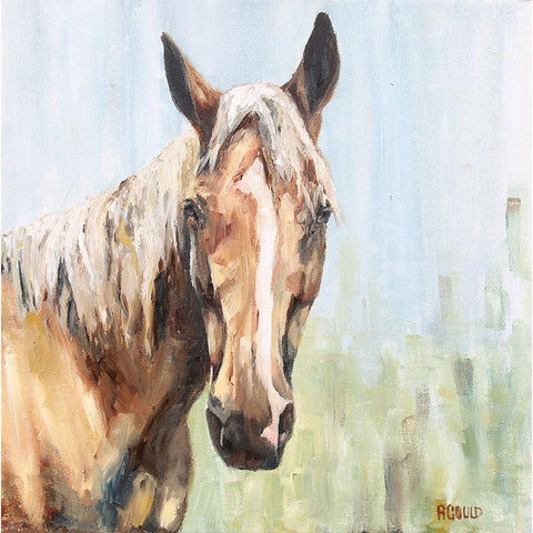 Horse 1-6 Black Modern Wood Framed Art Print with Double Matting by Gould, Renee