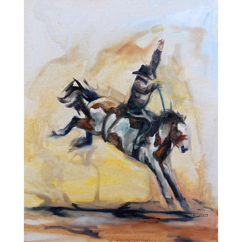 Let er Buck Black Modern Wood Framed Art Print with Double Matting by Gould, Renee