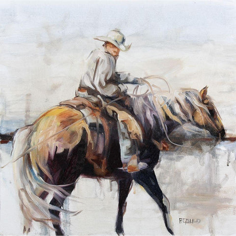 Roped Black Modern Wood Framed Art Print with Double Matting by Gould, Renee