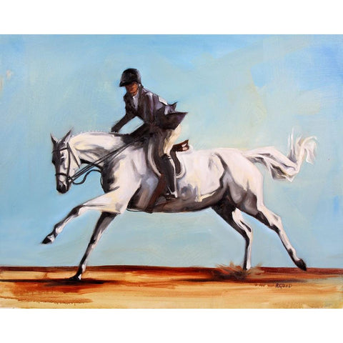 Stretching Out Black Modern Wood Framed Art Print with Double Matting by Gould, Renee