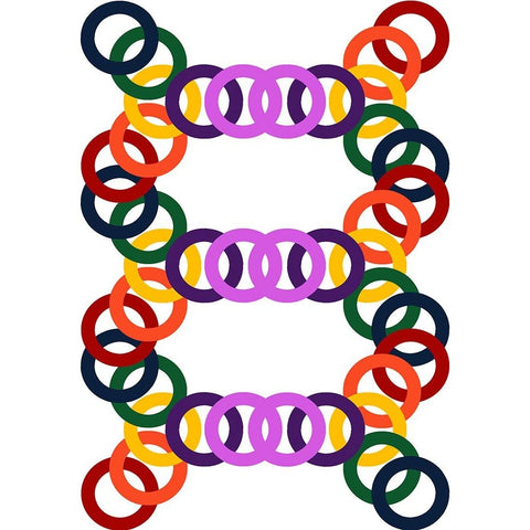 Rainbow Circles-9 White Modern Wood Framed Art Print by Homawoo, Richard