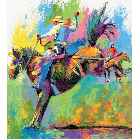 Frontier Days Black Modern Wood Framed Art Print with Double Matting by Wallich, Richard