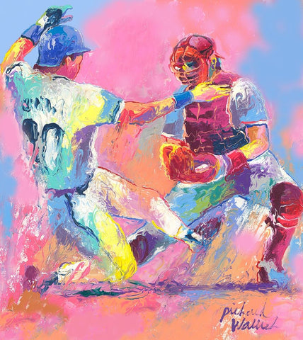 Baseball Black Ornate Wood Framed Art Print with Double Matting by Wallich, Richard