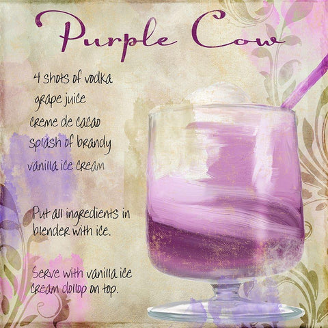 Cocktail Quartet IV Gold Ornate Wood Framed Art Print with Double Matting by Sasha