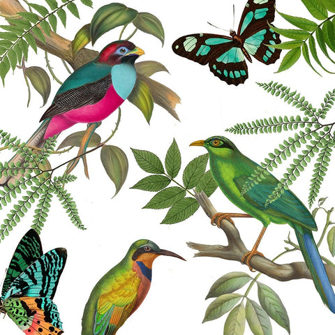 Walking on Air II White Modern Wood Framed Art Print with Double Matting by Sasha