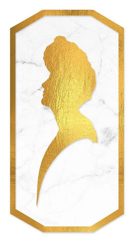 Gibson Girl Cameo Long left Black Ornate Wood Framed Art Print with Double Matting by Lavoie, Tina