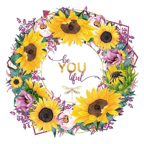 beYOUtiful Gold Ornate Wood Framed Art Print with Double Matting by Lavoie, Tina