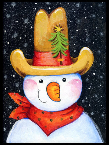 Tall Hat White Modern Wood Framed Art Print with Double Matting by Wade, Valarie