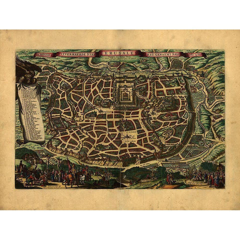 Holy Land III White Modern Wood Framed Art Print by Vintage Apple Collection