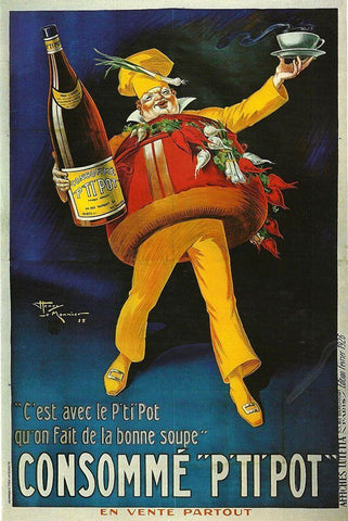 Consumme Black Ornate Wood Framed Art Print with Double Matting by Vintage Apple Collection