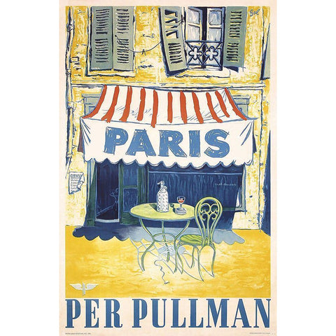 Paris Cafe Black Modern Wood Framed Art Print by Vintage Apple Collection