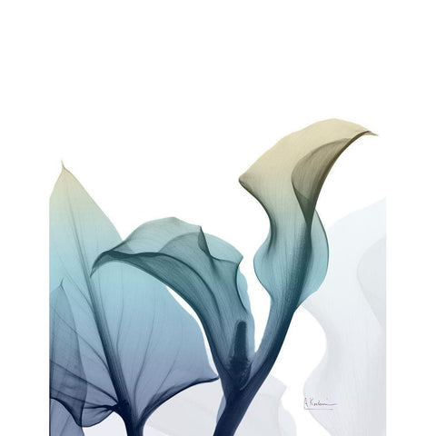 Ombre Expression 10 Gold Ornate Wood Framed Art Print with Double Matting by Koetsier, Albert