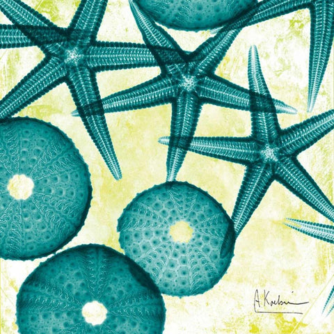 Starfish Trip 3 Gold Ornate Wood Framed Art Print with Double Matting by Koetsier, Albert