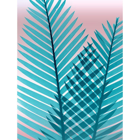 Cotton Candy Fern White Modern Wood Framed Art Print by Koetsier, Albert