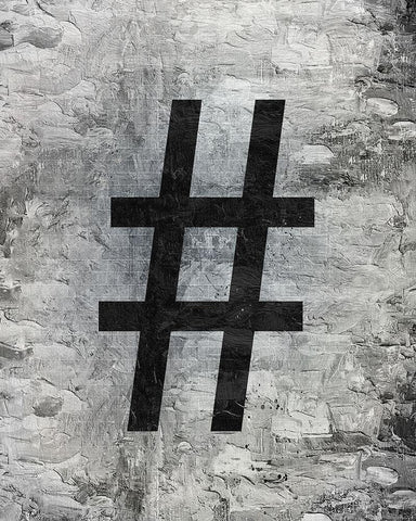 Symbol 2 White Modern Wood Framed Art Print with Double Matting by Bailey, Ann