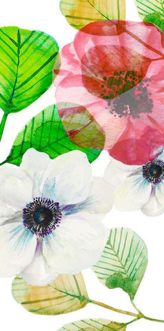 Flower Panel 3 Black Ornate Wood Framed Art Print with Double Matting by Boho Hue Studio