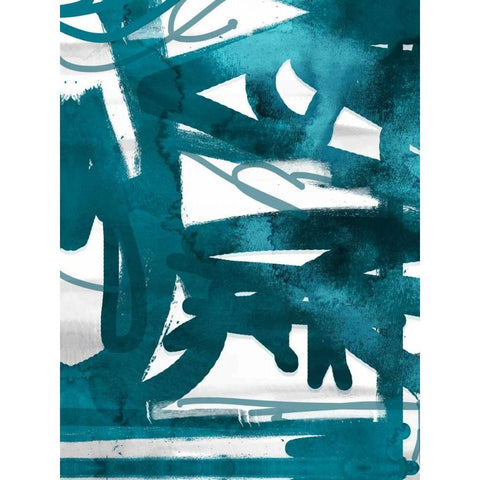 Blue Cynthia 2 Black Modern Wood Framed Art Print with Double Matting by Alvarez, Cynthia