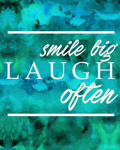 Laugh Often Black Ornate Wood Framed Art Print with Double Matting by Alvarez, Cynthia