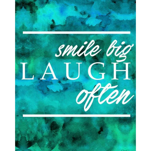 Laugh Often Gold Ornate Wood Framed Art Print with Double Matting by Alvarez, Cynthia