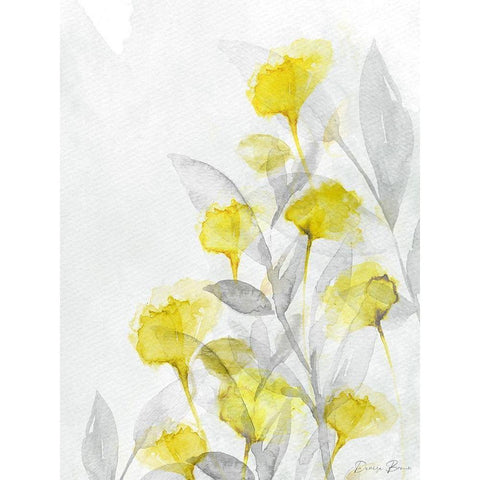 Modern Poppies 2 Gold Ornate Wood Framed Art Print with Double Matting by Brown, Denise