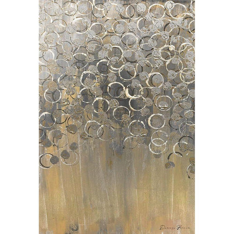 Raining on Yellow 1 White Modern Wood Framed Art Print by Brown, Denise