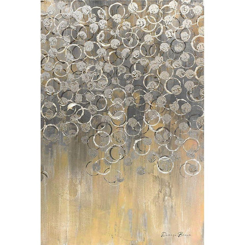 Raining on Yellow 2 Black Modern Wood Framed Art Print with Double Matting by Brown, Denise