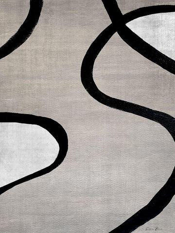 Simplicity Black Ornate Wood Framed Art Print with Double Matting by Brown, Denise