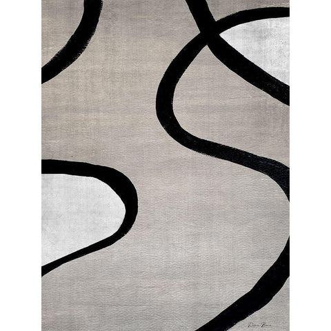 Simplicity Black Modern Wood Framed Art Print by Brown, Denise