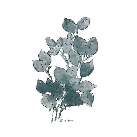 Outlined Stem 2 White Modern Wood Framed Art Print by Brown, Denise