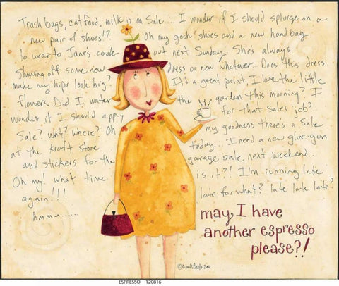 Espresso White Modern Wood Framed Art Print with Double Matting by DiPaolo, Dan