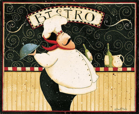Bistro White Modern Wood Framed Art Print with Double Matting by DiPaolo, Dan