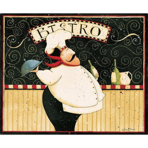 Bistro Black Modern Wood Framed Art Print by DiPaolo, Dan