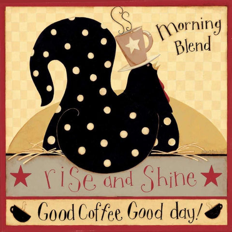 Morning Blend Black Modern Wood Framed Art Print with Double Matting by DiPaolo, Dan