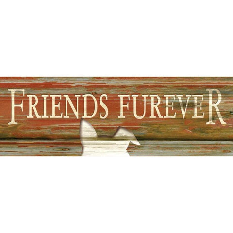 Friends Furever Gold Ornate Wood Framed Art Print with Double Matting by Stimson, Diane