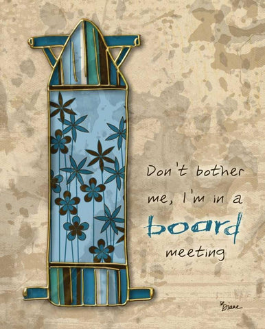 Board Mtg Black Ornate Wood Framed Art Print with Double Matting by Stimson, Diane