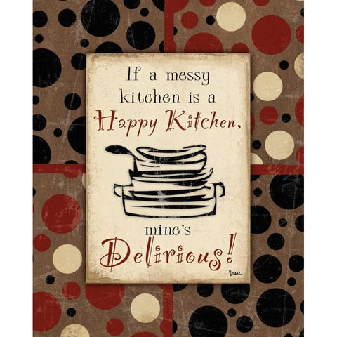 Kitchen Delirious Brown White Modern Wood Framed Art Print by Stimson, Diane