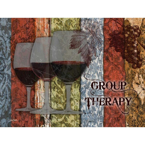 Glass Therapy Gold Ornate Wood Framed Art Print with Double Matting by Stimson, Diane