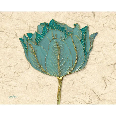 Tulip 1 Gold Ornate Wood Framed Art Print with Double Matting by Stimson, Diane