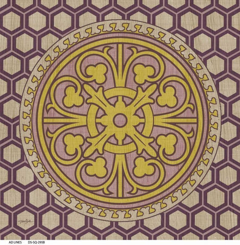 Honeycomb 2 White Modern Wood Framed Art Print with Double Matting by Stimson, Diane