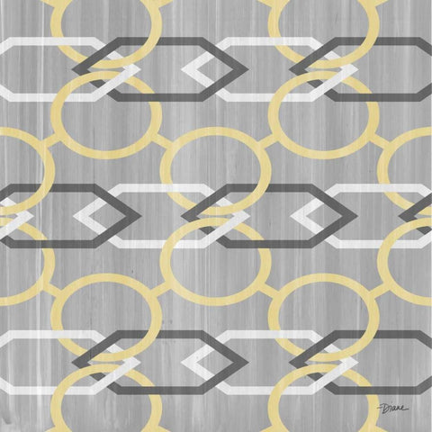 Yel Linked In 2 Black Modern Wood Framed Art Print with Double Matting by Stimson, Diane